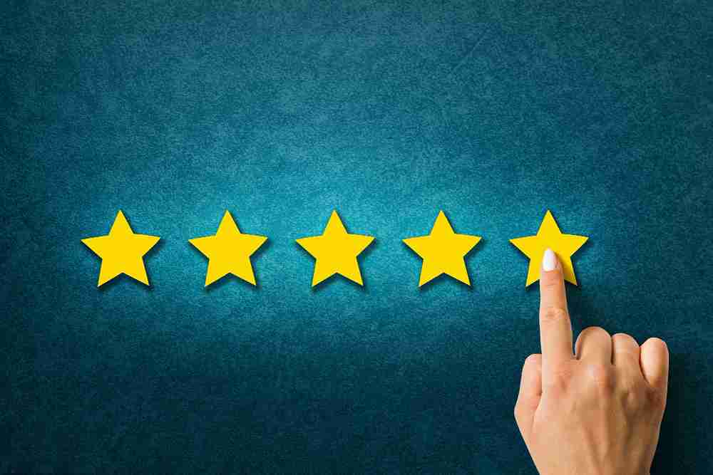 five star and a finger on the fifth star
